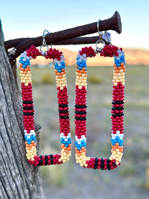 Shop Envi Me Earrings Red  Multi The Beaded Box Earrings