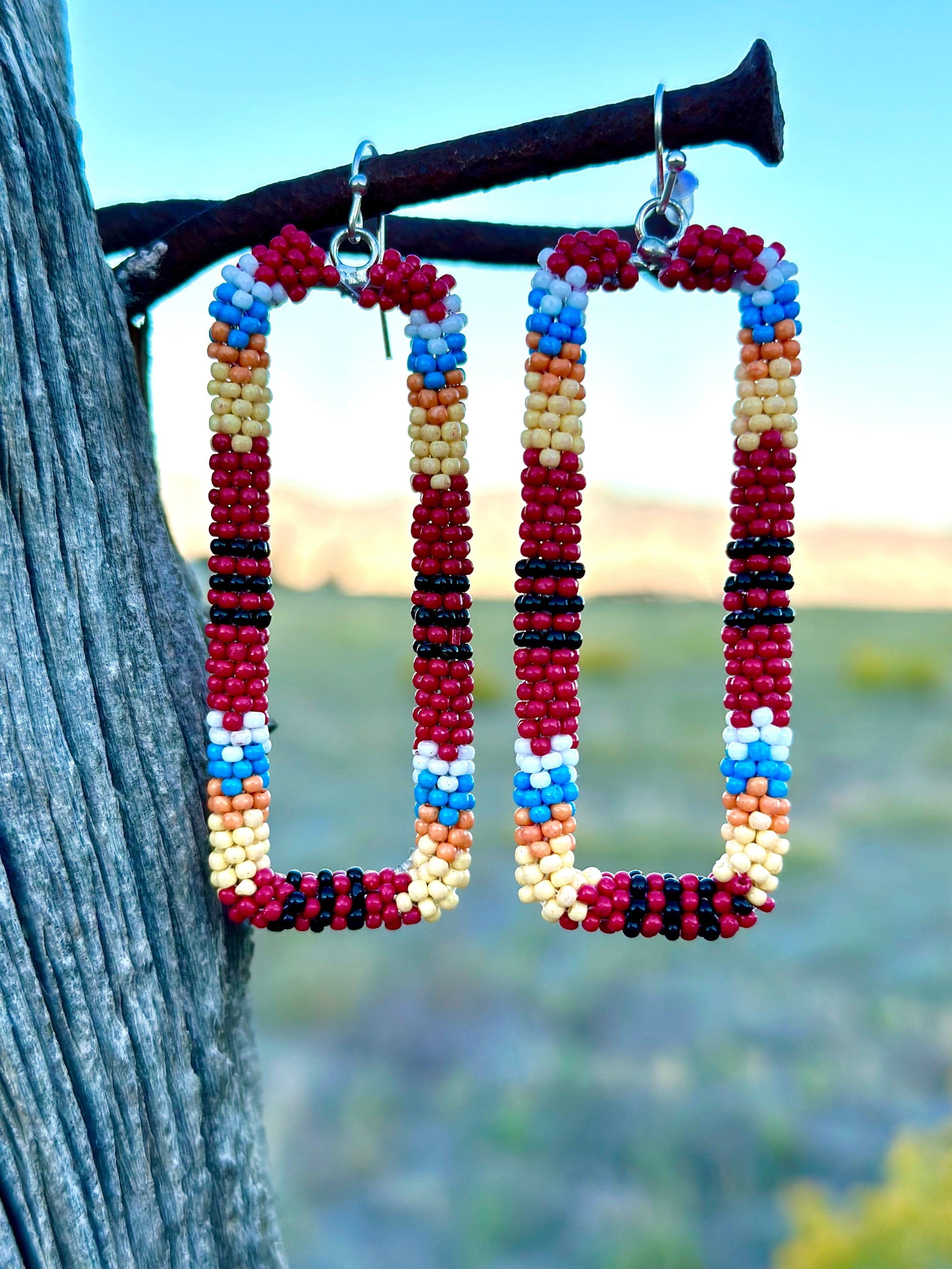 Shop Envi Me Earrings Red  Multi The Beaded Box Earrings