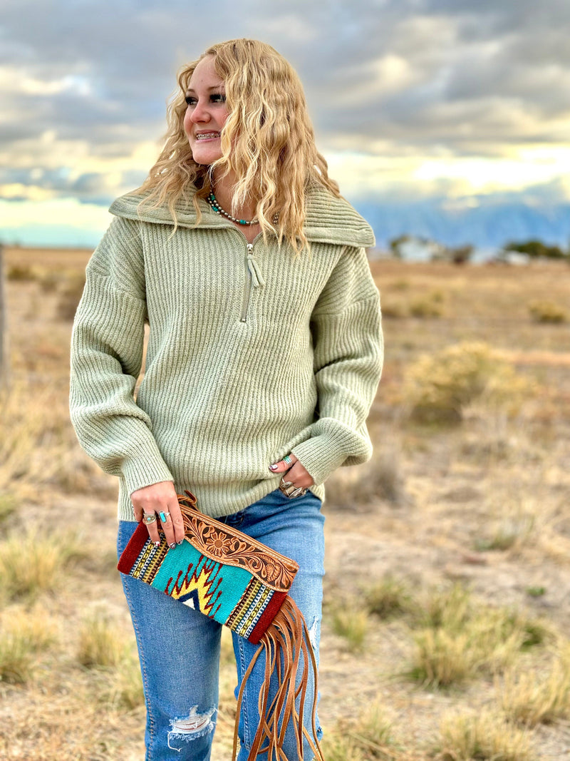 Shop Envi Me tops The Billings Sage Cowboy Sweater