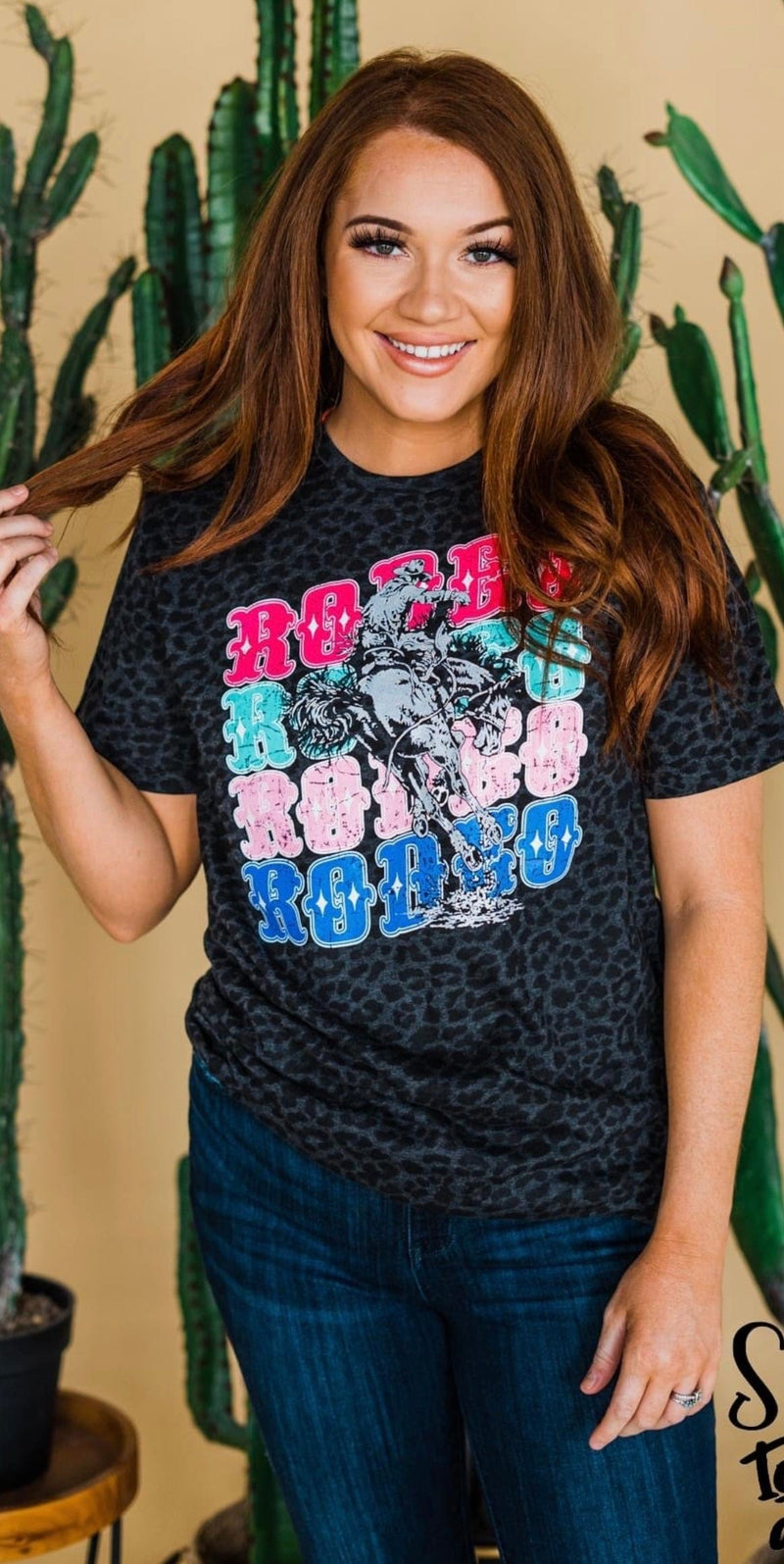 Shop Envi Me It's T-shirt Kinda Day The Black Leopard Rodeo Tee