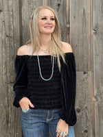 Shop Envi Me Tops and Tunics The Black Monterey Velvet Top