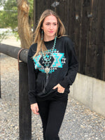 Shop Envi Me tops The Bohica Black Tribal Detail Sweater