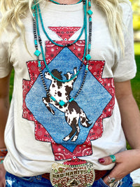 Shop Envi Me It's T-shirt Kinda Day The Bonita Bandana Cowgirl Tee