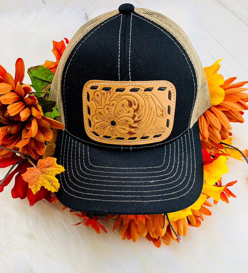 Shop Envi Me Accessories Black w Buckstitch The Buckstitch Leather Patch Cap