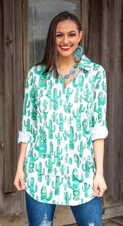 Shop Envi Me Tops and Tunics The Cactus 🌵 Country Cowboy Button Up