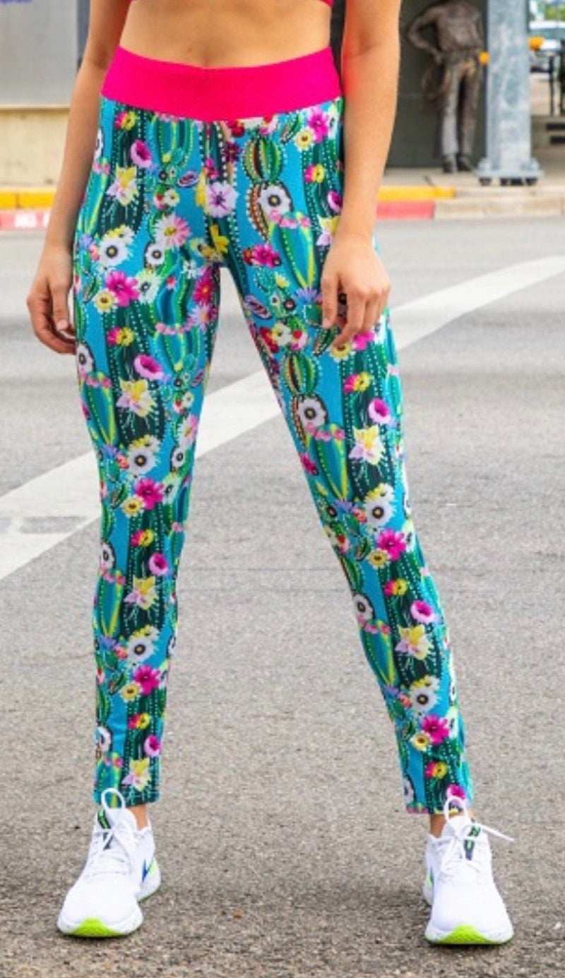 Shop Envi Me Bottoms The Cactus Floral Active Wear Leggings