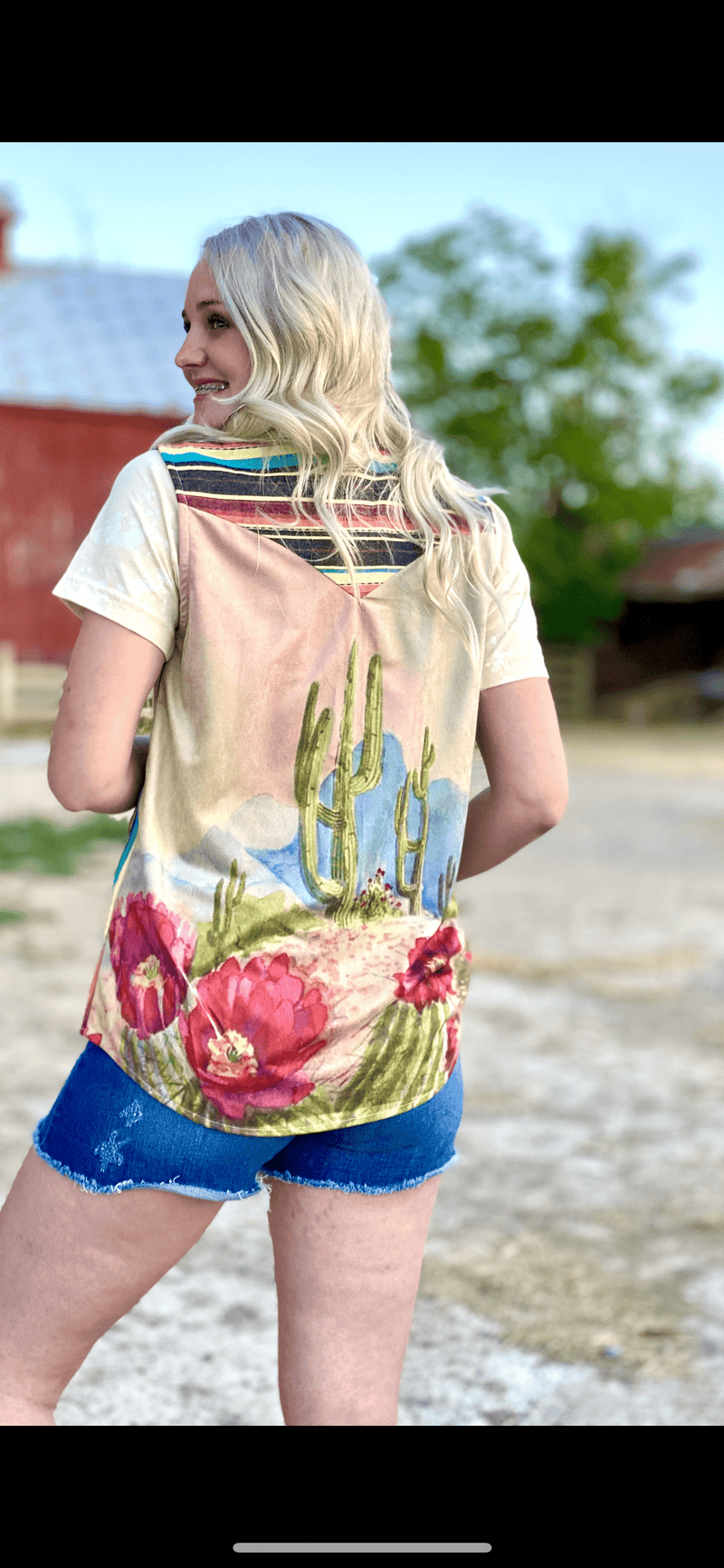 Shop Envi Me Tops and Tunics The Cactus & Roses Rodeo Nights Top