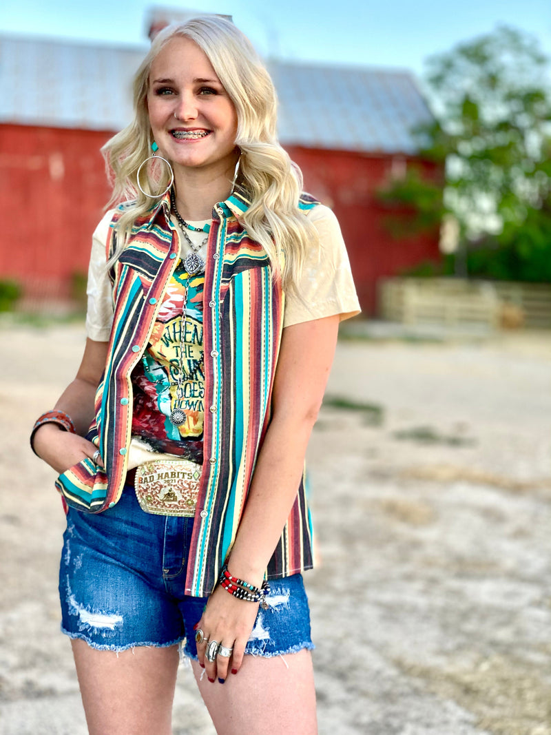 Shop Envi Me Tops and Tunics The Cactus & Roses Rodeo Nights Top