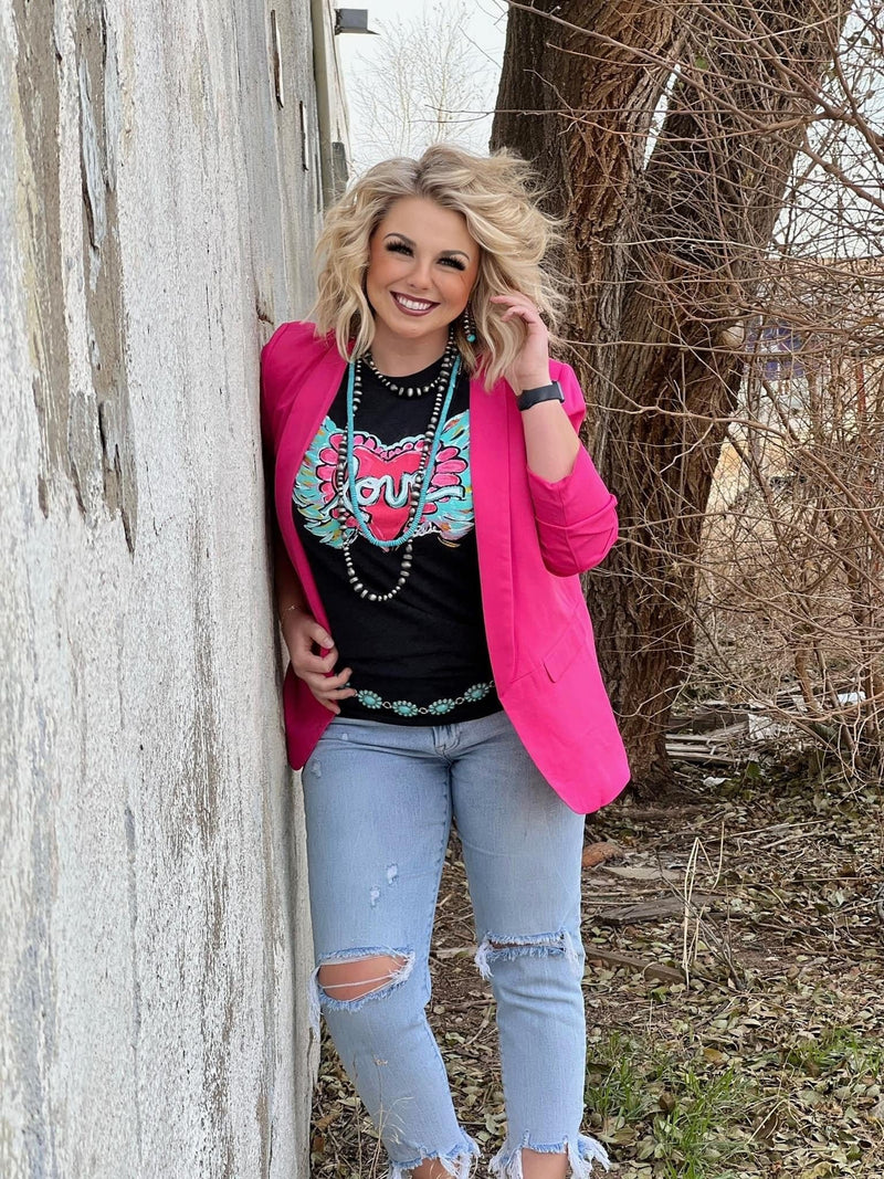 Shop Envi Me It's T-shirt Kinda Day The Callie Love Heart Valentine Tee