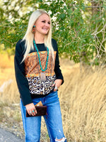 Shop Envi Me Tops The Cheetah Buckstitch Babe Pullover