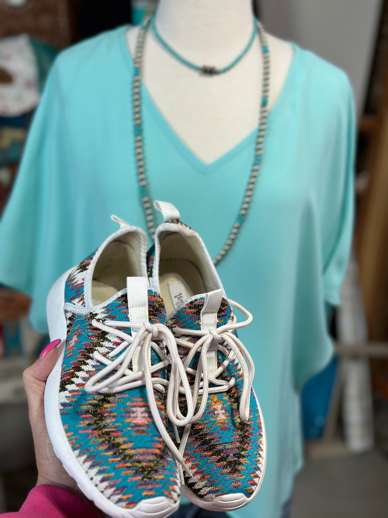 Shop Envi Me Tops and Tunics The City Days Turquoise V Neck Top