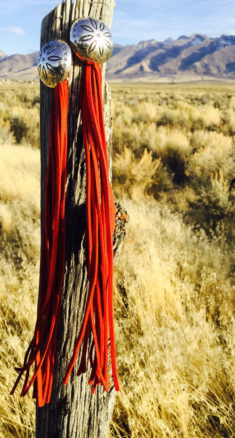 Shop Envi Me Earrings The Concho Fringe Leather Earrings