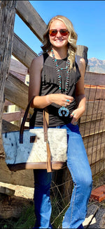 Shop Envi Me Tops and Tunics The Cow Boss Black Fringe Summer Tank