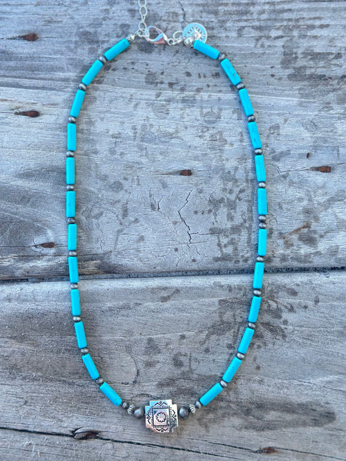 Shop Envi Me Necklaces The Cowboy Aztec Turquoise Necklace