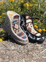 Yellow Box Footwear The Cozy Sherpa Black Tribal Moc Shoe