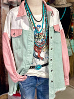 Shop Envi Me Cardigans and Kimonos The Curvy Color Block Jacket Shacket