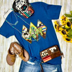 Shop Envi Me Tops and Tunics The Diamond Cactus Cow Print V Neck Tee