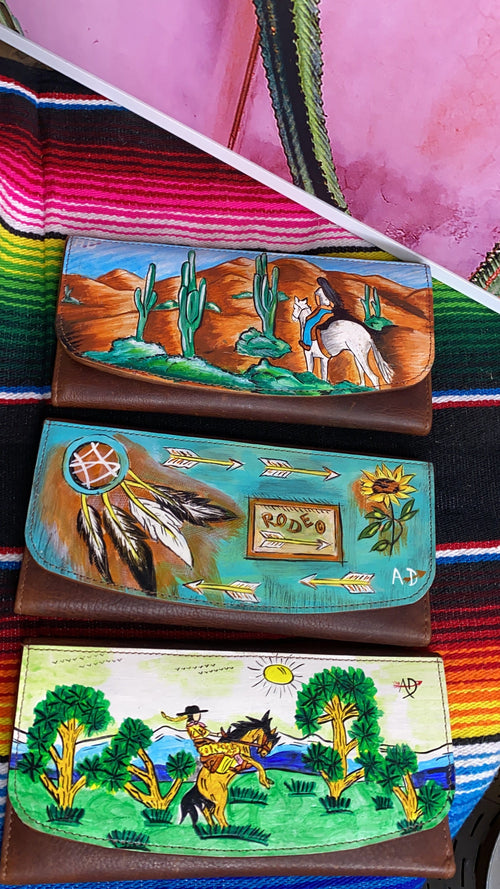 Shop Envi Me Accessories The Diego Garcia Painted Leather Clutch Wallet
