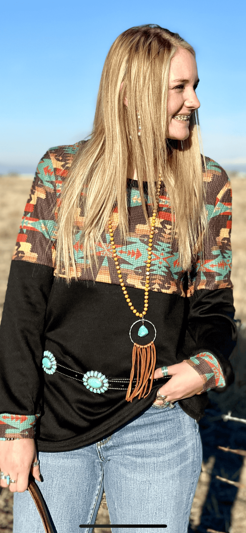 Shop Envi Me The Durango Turquoise Concho Belt