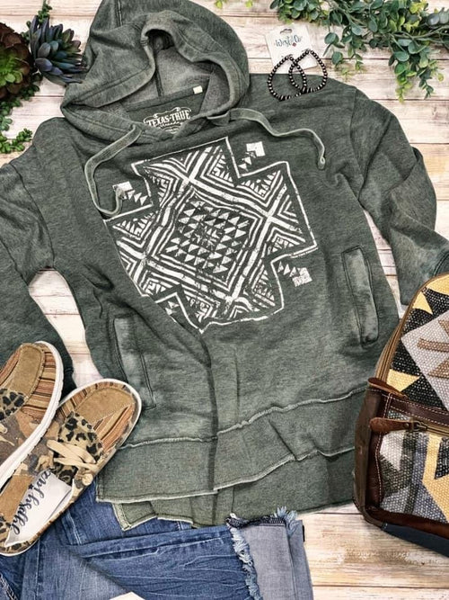 Shop Envi Me Cardigans and Kimonos The Fall Aztec Hooded Sweatshirt