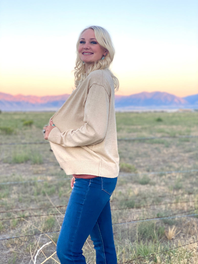 Shop Envi Me Cardigans and Kimonos The Fall Desert Plains Cream Cardigan