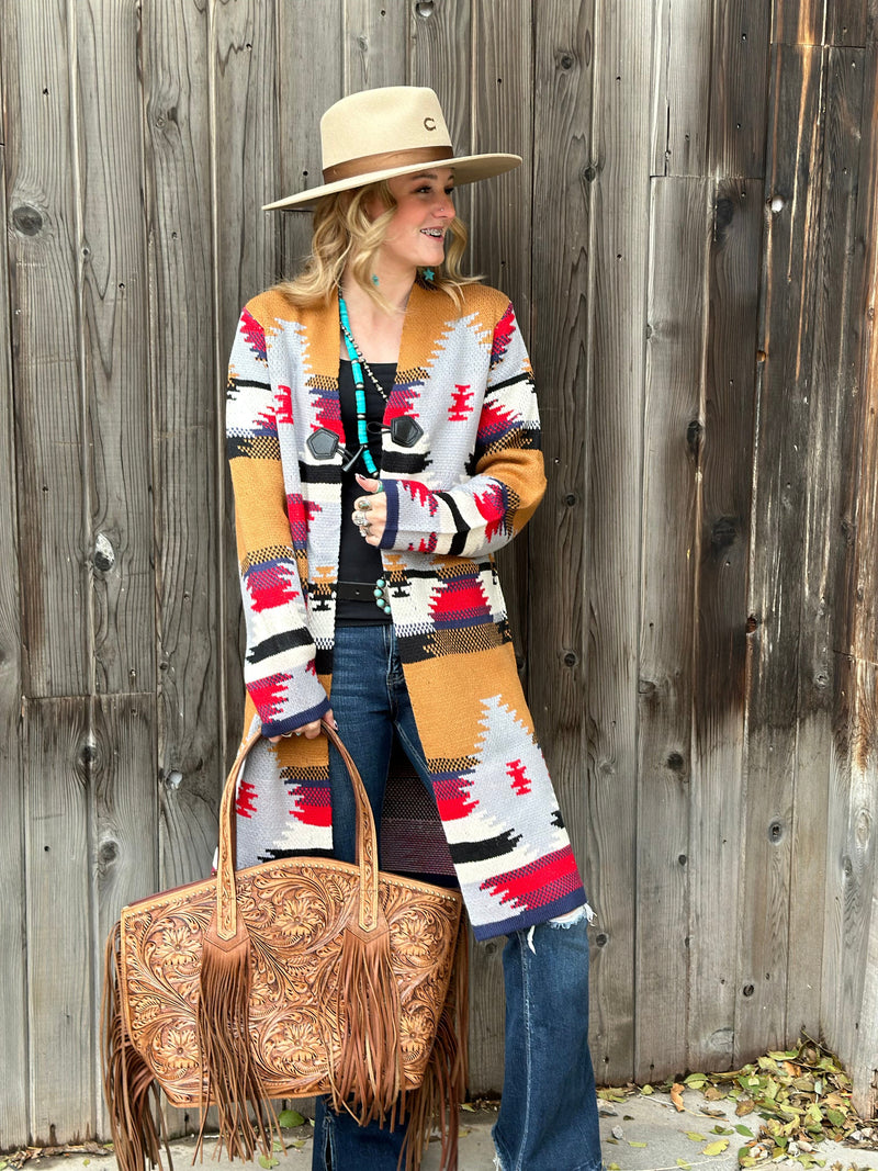 Shop Envi Me Cardigans and Kimonos The Fall Tejas Aztec Cardigan