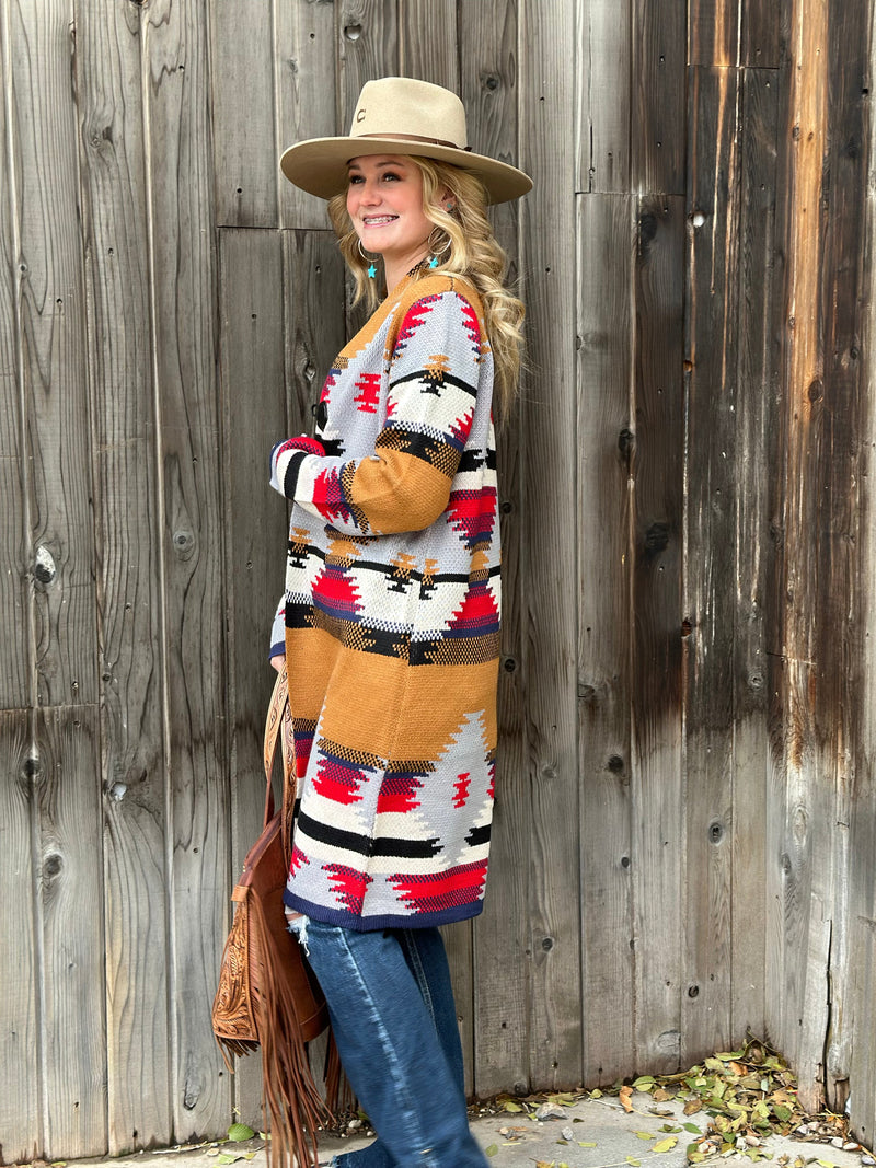 Shop Envi Me Cardigans and Kimonos The Fall Tejas Aztec Cardigan
