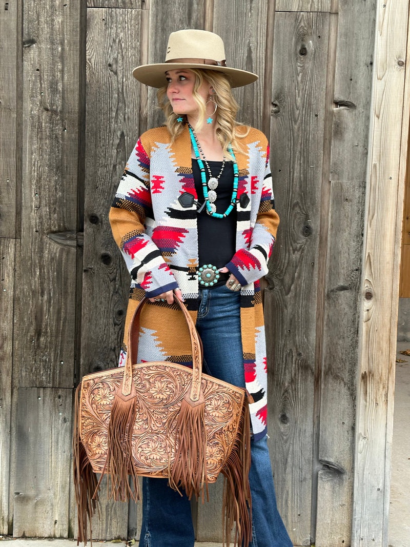 Shop Envi Me Cardigans and Kimonos The Fall Tejas Aztec Cardigan