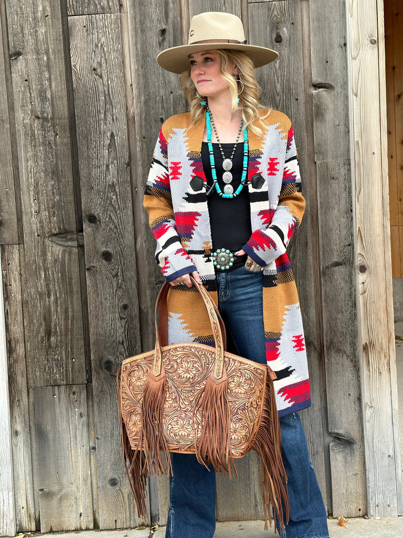 Shop Envi Me Cardigans and Kimonos The Fall Tejas Aztec Cardigan