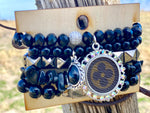 Shop Envi Me Jewelry Stack Set / Black The Gypsy BlaCk Crystal Stack Bracelet Set