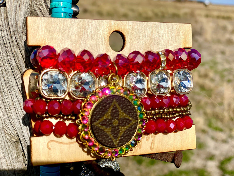 The Gypsy Holiday Red Crystal Stack Bracelet Set – Shop Envi Me