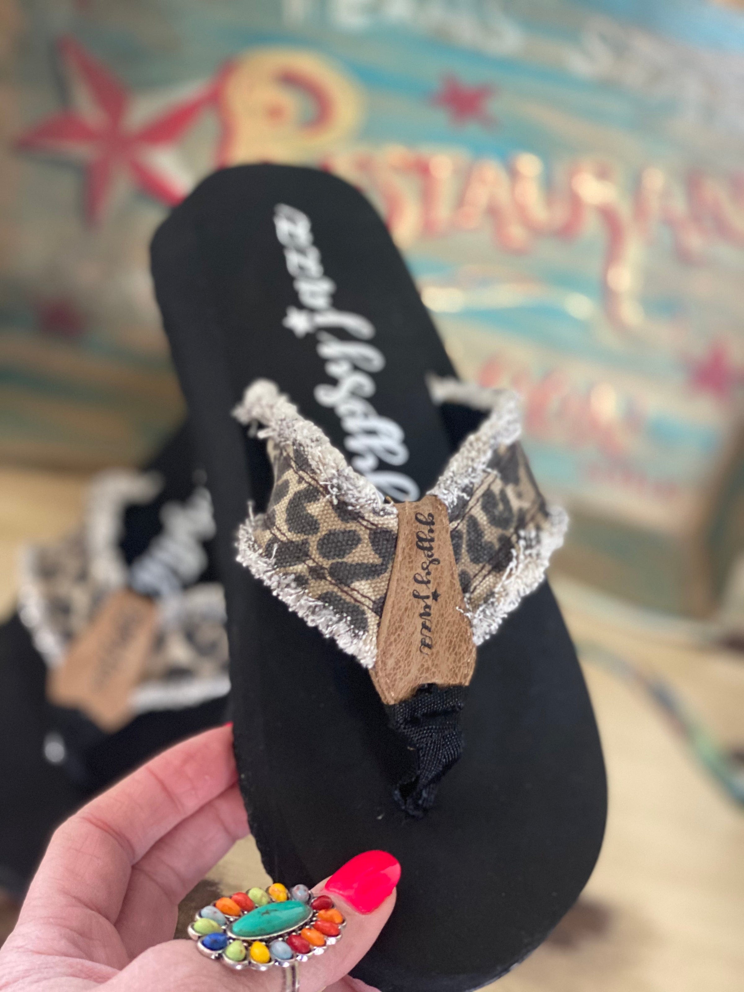 Yellow Box Footwear The Gypsy Jazz Summer Leopard Flip Flop Sandal