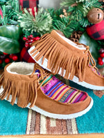 Not Rated Footwear The Gypsy Jazz Trinidad Tribal Fringe Cozy Moc