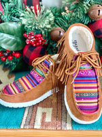 Not Rated Footwear The Gypsy Jazz Trinidad Tribal Fringe Cozy Moc