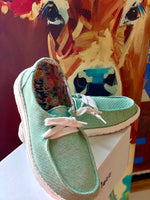 Yellow Box Footwear The Gypsy Jazz Turquoise Mint Dude Shoe