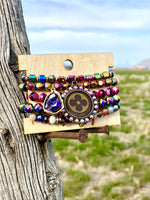 Shop Envi Me Jewelry Stack Set / Multi The Gypsy Turquoise Lava Stack Bracelet Set