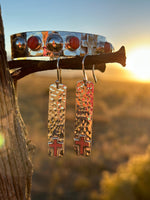 Shop Envi Me Earrings Sterling The Hammered Sterling Silver & Coral Cross Bracelet & Earring Set