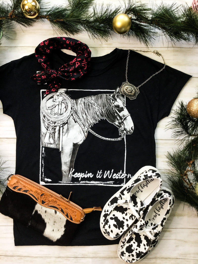 Shop Envi Me Tops and Tunics The Keepin It Western Rocker Tee