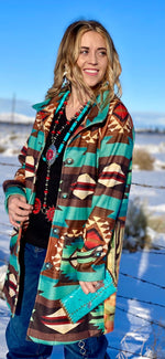 R Cinco RAnch New arrivals The Kodiak Cactus Cowboy Aztec Coat