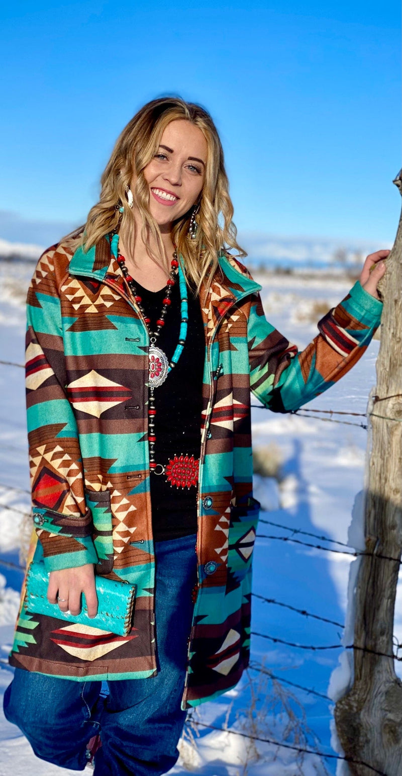 R Cinco RAnch New arrivals The Kodiak Cactus Cowboy Aztec Coat