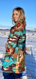 R Cinco RAnch New arrivals The Kodiak Cactus Cowboy Aztec Coat