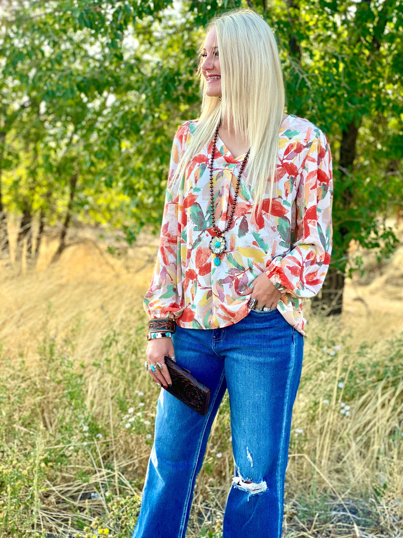 Shop Envi Me tops The La Mesa Spring Floral Top