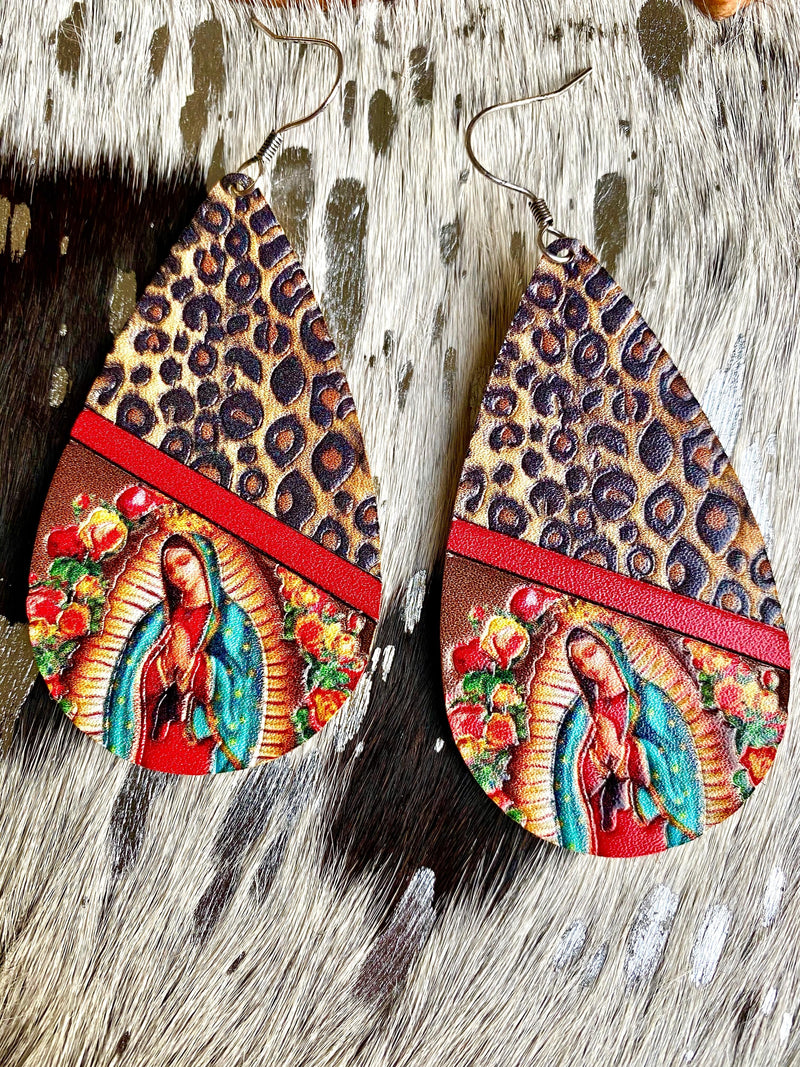 Shop Envi Me Earrings The Lady Of Guadalupe Cheetah Earrings