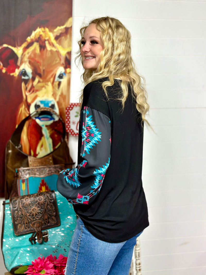 Shop Envi Me Tops The Las Vegas Day Tribal Sleeve Top