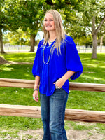 Shop Envi Me The Las Vegas Nights Royal Blue Top