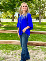 Shop Envi Me The Las Vegas Nights Royal Blue Top