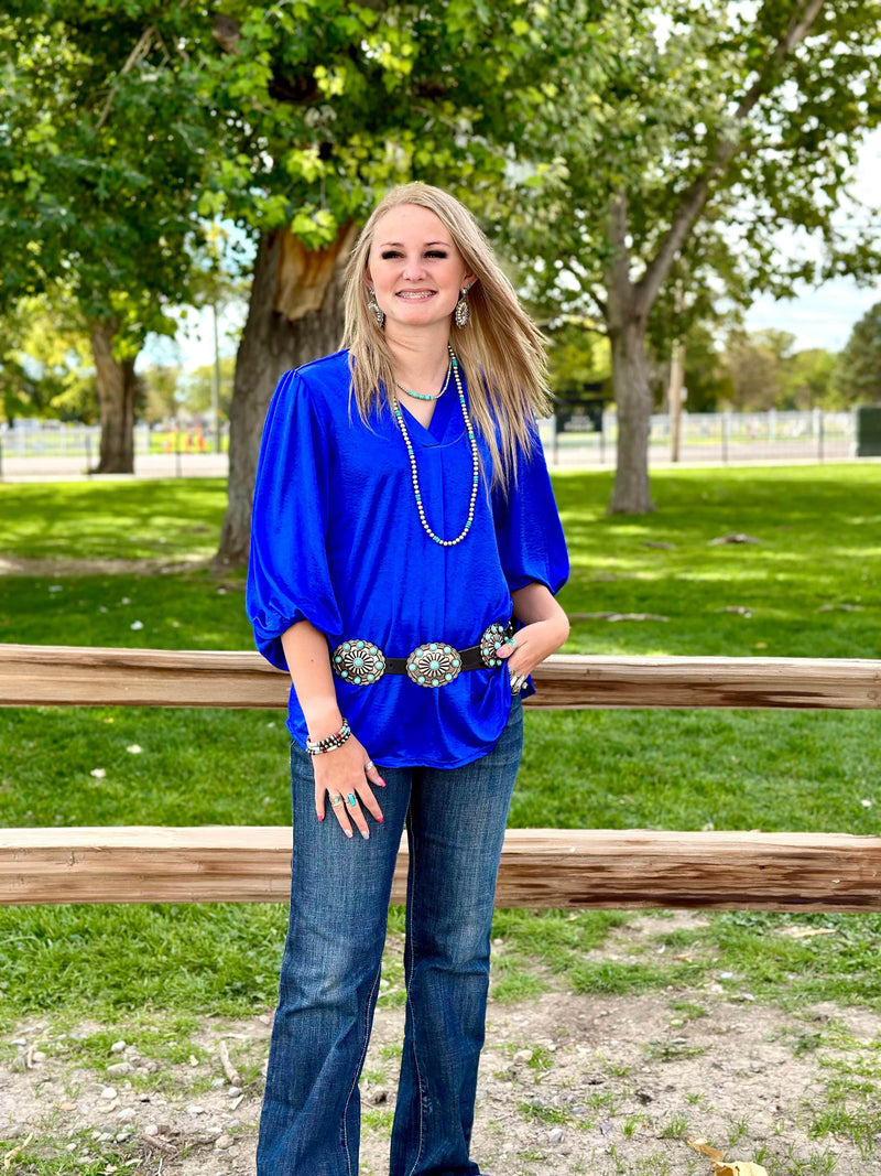 Shop Envi Me The Las Vegas Nights Royal Blue Top