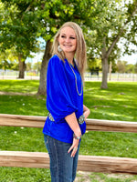 Shop Envi Me The Las Vegas Nights Royal Blue Top