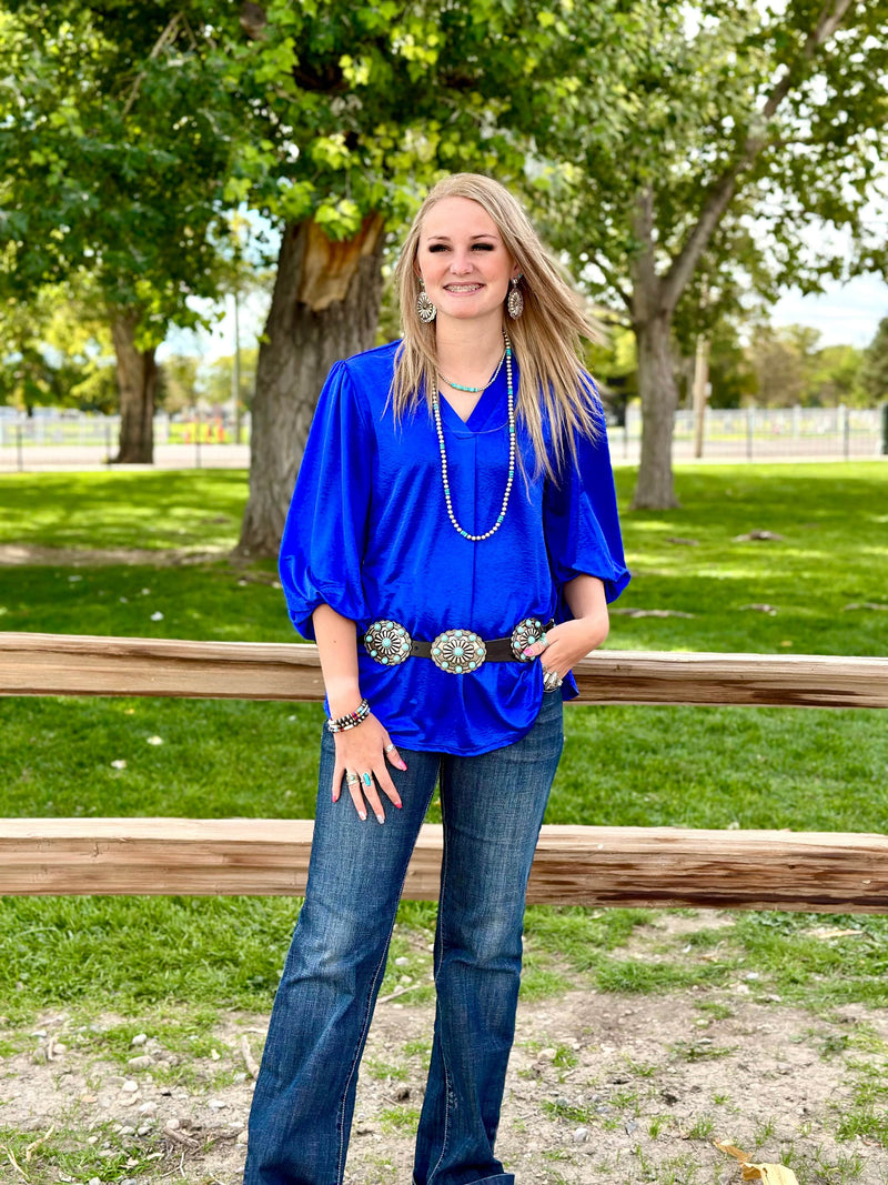 Shop Envi Me The Las Vegas Nights Royal Blue Top