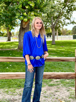 Shop Envi Me The Las Vegas Nights Royal Blue Top